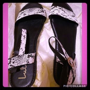 Snake-print sandals-New